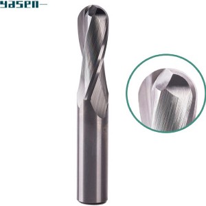 2 IiFlutes eSolid Carbide Ball Bits Nose Bits End Milling Cutters