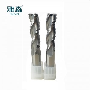 CNC Machining Khoom Carbide Roughing Spiral Bits End Milling Cutter rau Ntoo YASEN Chaw Tsim Tshuaj Kho Mob Kev Cai Precision