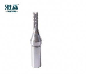 TCT Lurus 3 Flutes Slotting Bits dengan Teeth CNC End Mill Bit