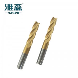 CNC tungsten carbide 2 suling spirl bit pikeun woodworking YASEN alat tukang kayu profésional