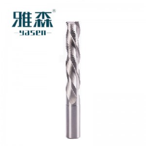 CNC Machining Solid Carbide Roughing Spiral Bits End Milling Cutter for Wood YASEN ផលិតជាងឈើ ភាពជាក់លាក់ផ្ទាល់ខ្លួន