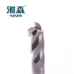 CNC Machining Khoom Carbide Roughing Spiral Bits End Milling Cutter rau Ntoo YASEN Chaw Tsim Tshuaj Kho Mob Kev Cai Precision