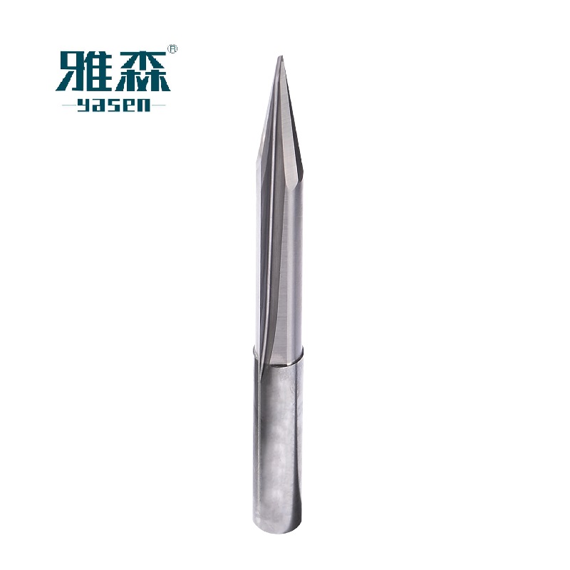 ကြိတ်ခွဲစက် Solid Carbide V-shape သစ်သား Yasen အတွက် တာရှည်ခံသည့် ကြိတ်စက်