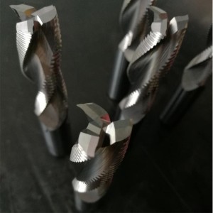 CNC Machining მყარი კარბიდი Roughing Spiral Bits ბოლოს milling კატარღა